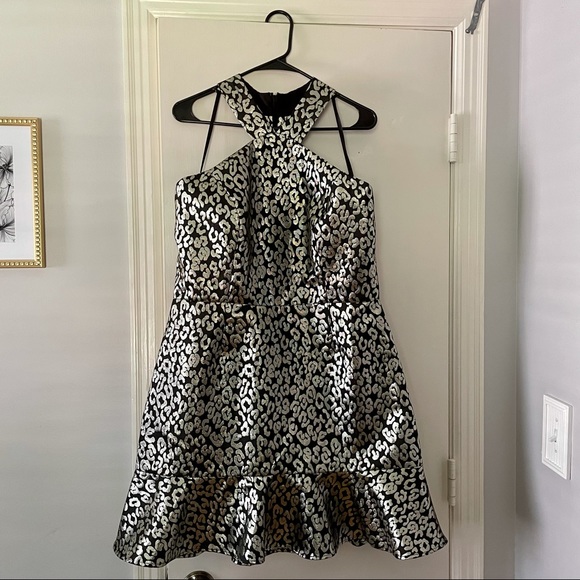 NWT HUTCH Twiggy Metallic Halter Dress - Picture 2 of 5